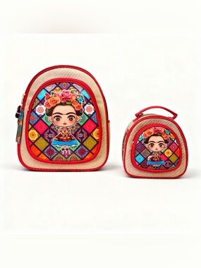 Backpack 2 in-1 Jute Backpack Set – Backpack + Convertible Backpack/Purse